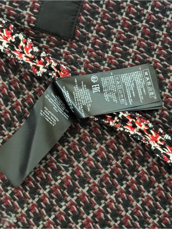 Maje Paris Romane Tweed Dress Full Zip Long Sleeve - Size 34 - Picture 9 of 12